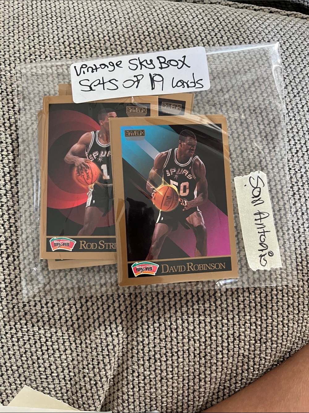 Vintage SkyBox Spurs Basketball Card Lot - Black, Gold, Pink, Blue